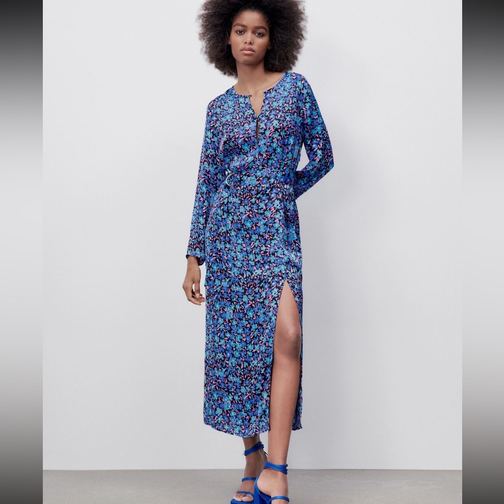 Zara floral print dress